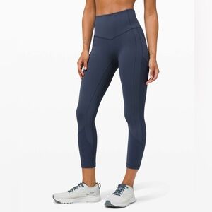 Lululemon navy all the right places crop, size 8